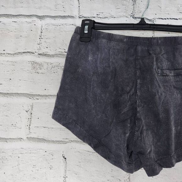NEW Chaser High Rise Lace Up Acid Wash Stretchy Lounge Shorts Gray Size Medium - Picture 6 of 9